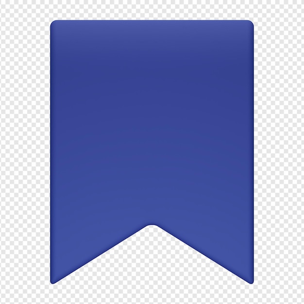 Isolierte 3D-Darstellung des Lesezeichensymbols psd