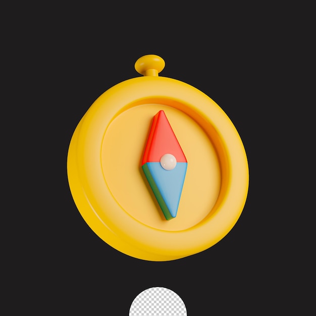 Isolierte 3D-Kompass-Symbol