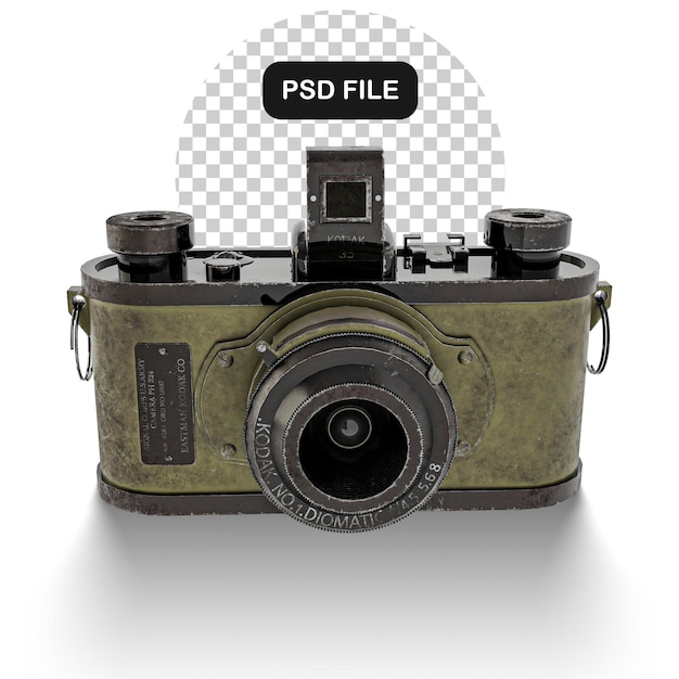 Isolierte 3D-realistische Retro-Kamera rendern