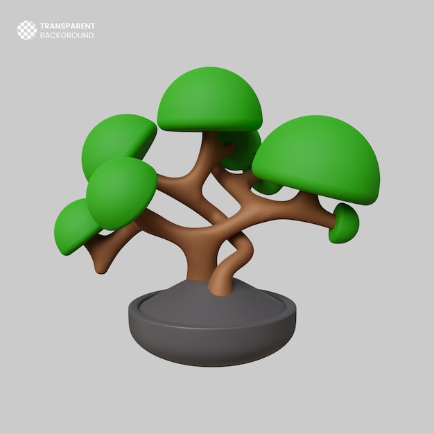 Isolierte 3d-rendering-pflanzensymbol