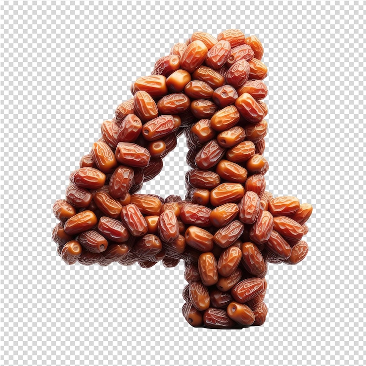 PSD isolierte 3d-zahl auf einer klaren png-leinwand