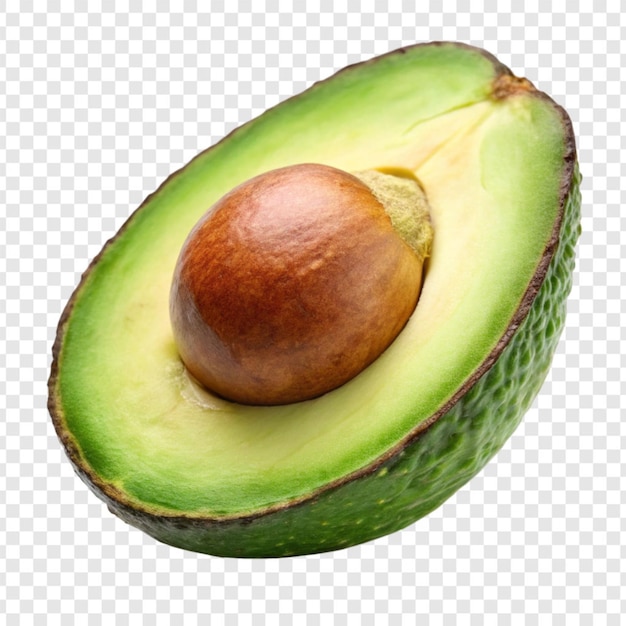 Isolierte Avocado-Früchte auf durchsichtigem Hintergrund