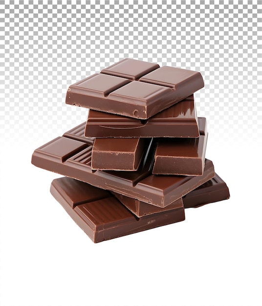 Isolierte dunkle schokolade ohne hintergrundunterbrechungen