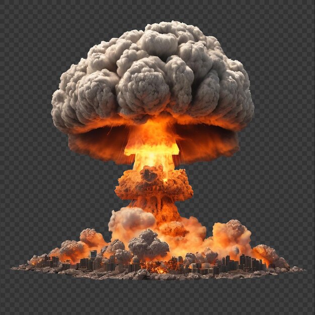 Isolierte Explosion auf durchsichtigem Hintergrund