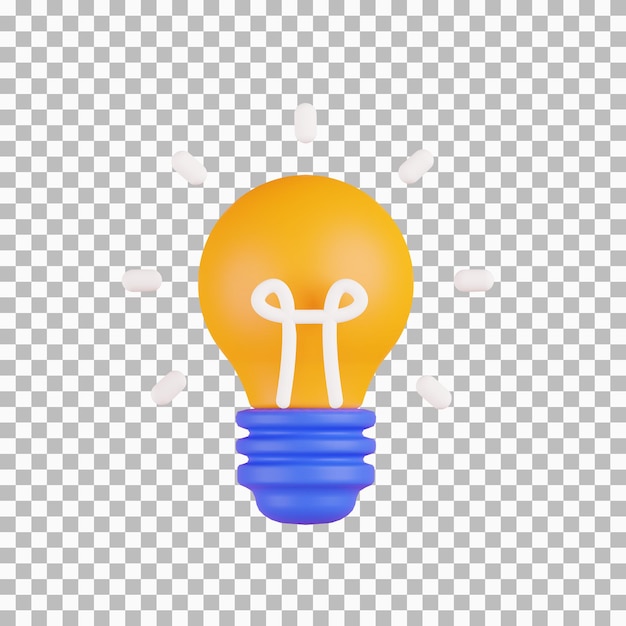 Isolierte idee 3d-symbol