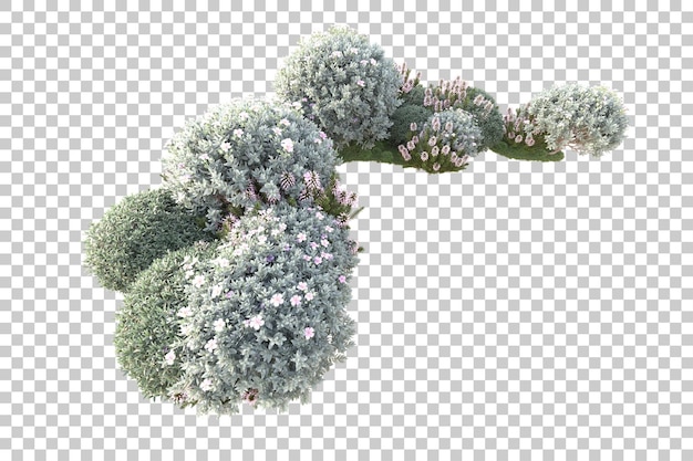 Isolierte Landschaft auf durchsichtigem Hintergrund 3D-Rendering-Illustration