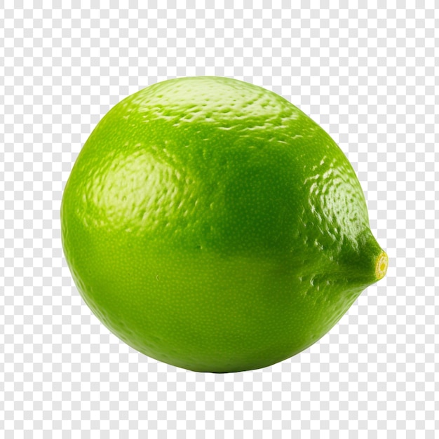 Isolierte Lime-Früchte auf durchsichtigem Hintergrund