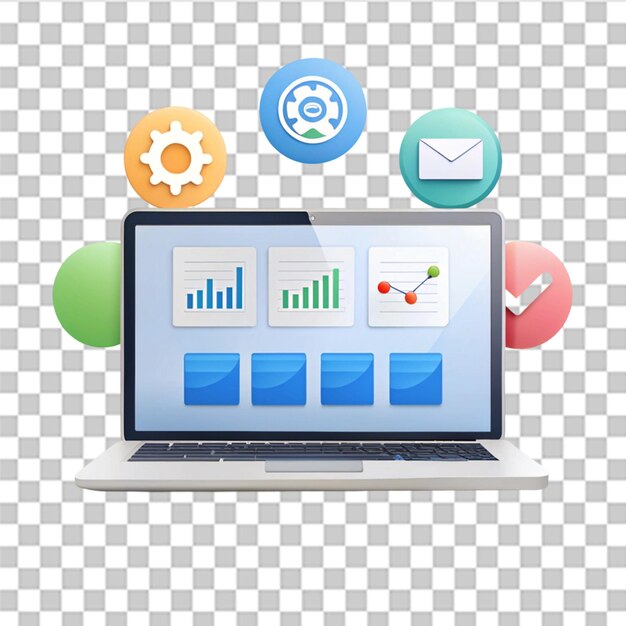 Isolierte Marketing-Automation auf transparentem Hintergrund