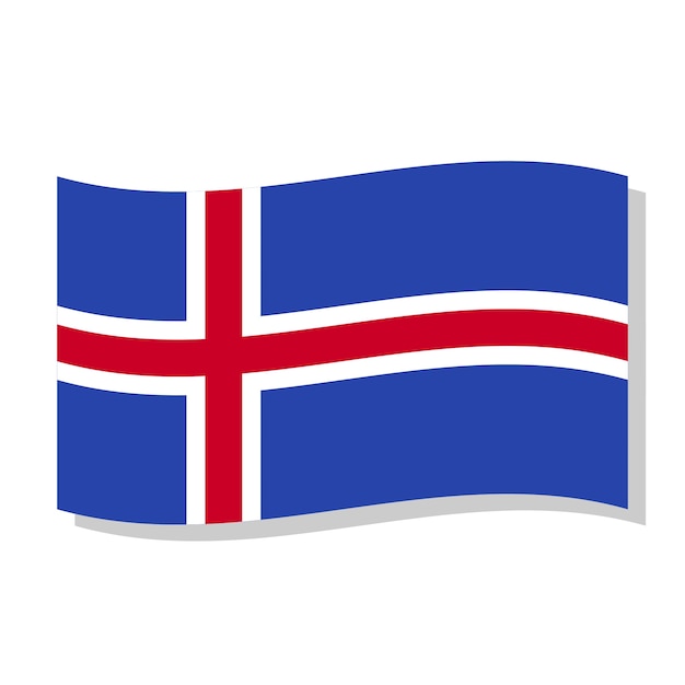 Isolierte norwegische Flagge