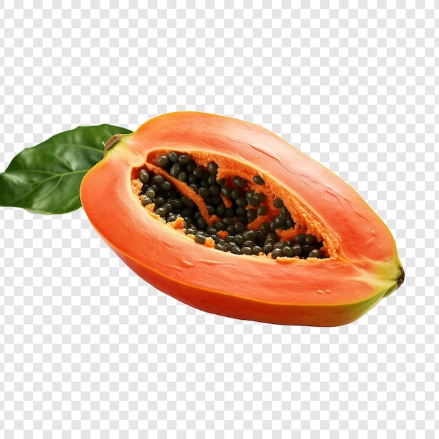 PSD isolierte papaya-früchte auf durchsichtigem hintergrund