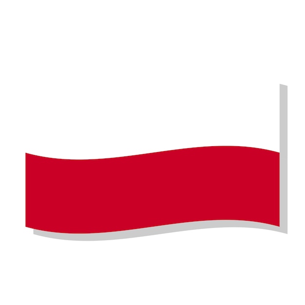 Isolierte polnische Flagge