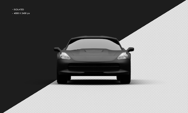 Isolierte realistische Metall schwarz Titan modernen Supersportwagen aus der Vorderansicht
