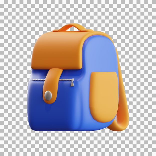 PSD isolierte rucksack-3d-symbol