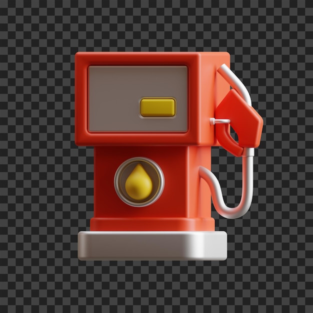 PSD isolierte tankstelle 3d-symbol