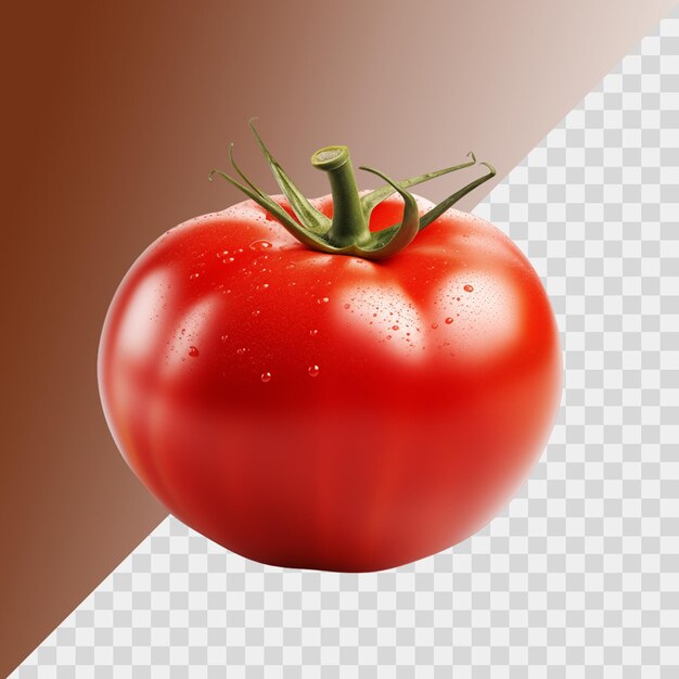 Isolierte tomate auf durchsichtigem hintergrund