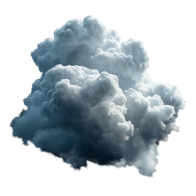 Isolierte Wolken auf durchsichtigem Hintergrund 3D-Rendering 3D-Illustration