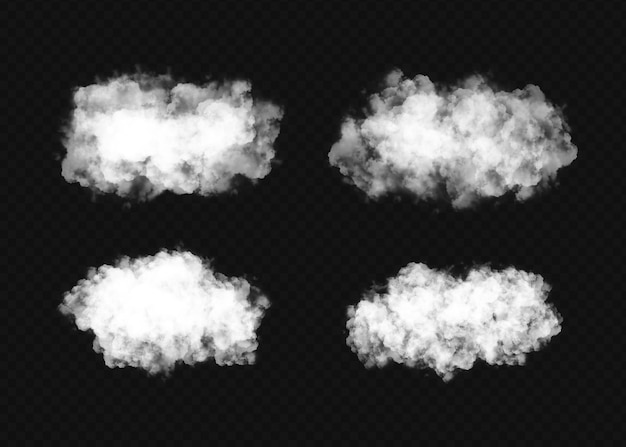 Isolierte Wolken auf transparentem Hintergrund