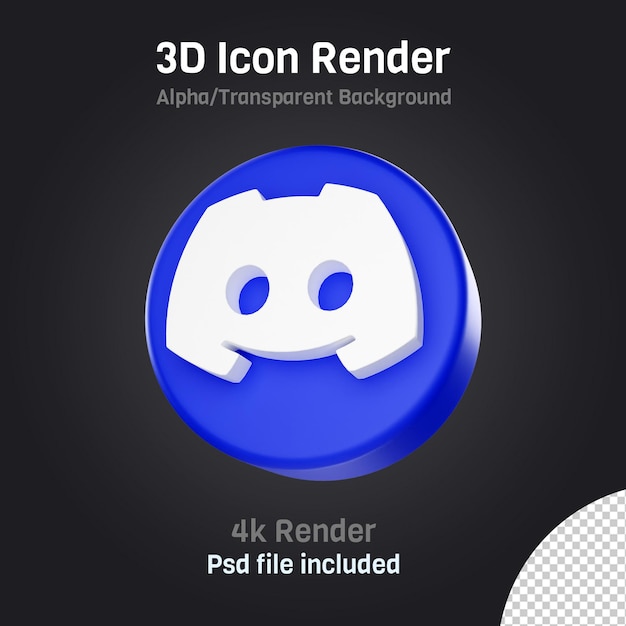 Isolierte Zwietracht Symbol 3d