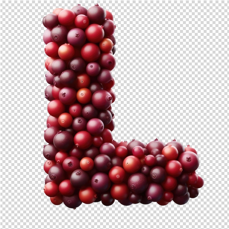 PSD isolierter 3d-buchstabe auf einer klaren png-leinwand