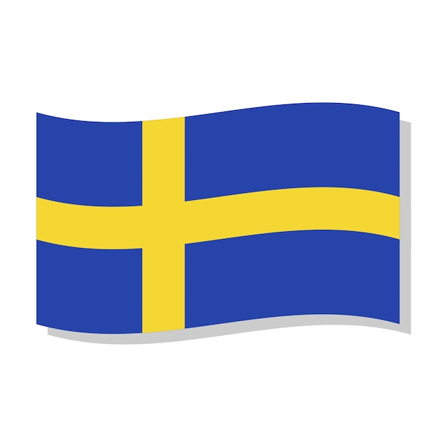 Isolierter Entwurf der schwedischen Flagge
