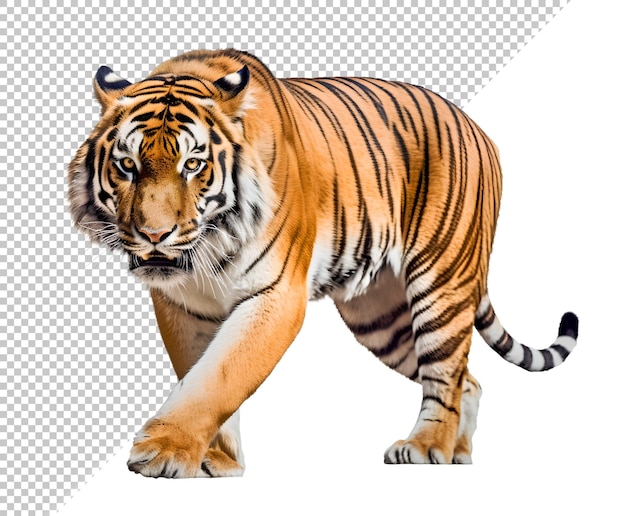 PSD isolierter hintergrund des tigers