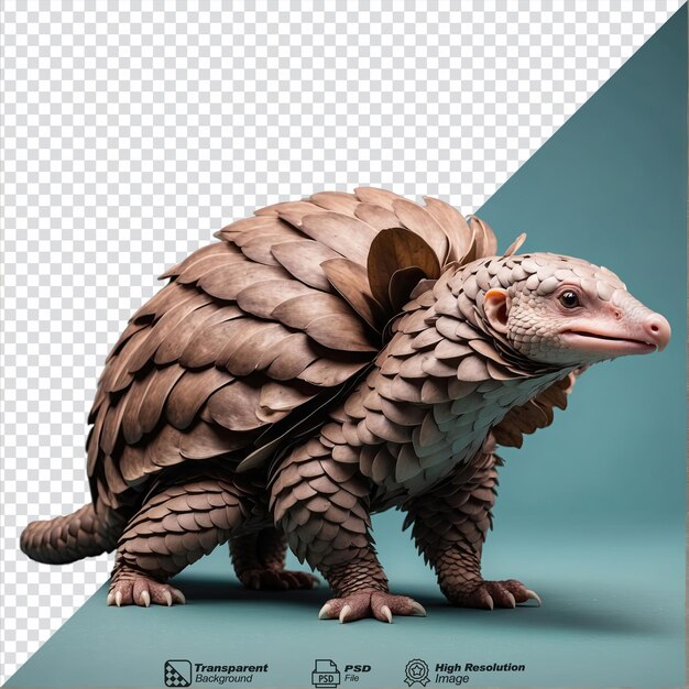 PSD isolierter pangolin auf transparentem hintergrund