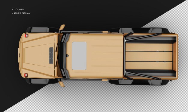 PSD isolierter realistischer matte brown exklusiver sechsradantrieb luxus-suv von oben aus