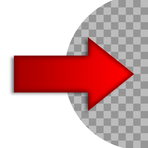 isolierter roter 3D-Pfeil