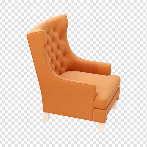 Isolierter Sessel in 3D-Rendering