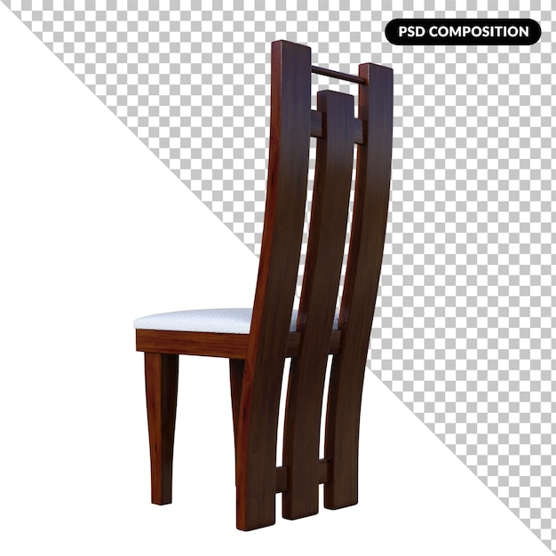 Isolierter Stuhl 3d