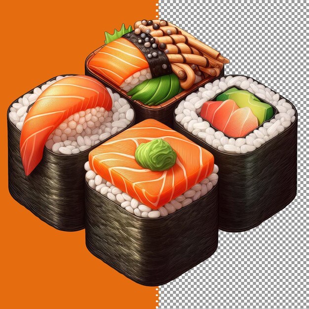 PSD isolierter sushi-teller png