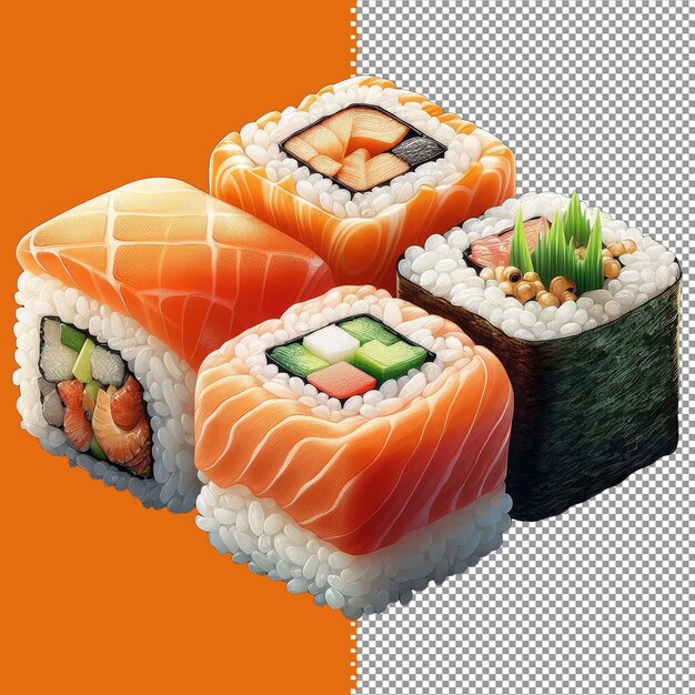 PSD isolierter sushi-teller png