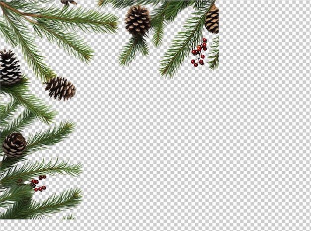 PSD isolierter weihnachtsbaum auf einem transparenten hintergrund