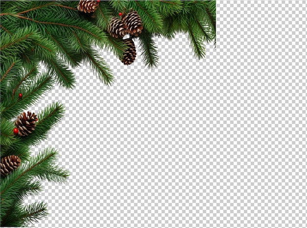 Isolierter weihnachtsbaum auf einem transparenten hintergrund