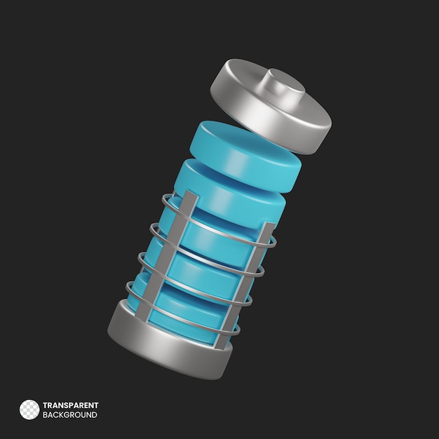 PSD isoliertes 3d-batteriesymbol