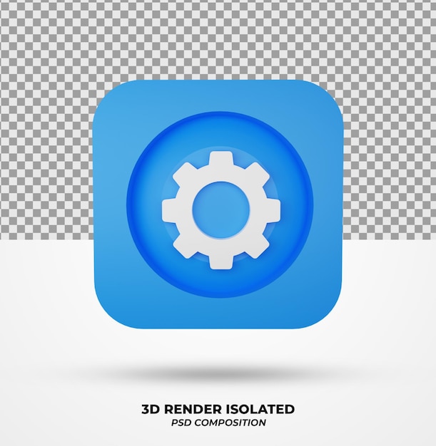 PSD isoliertes 3d-render-symbol