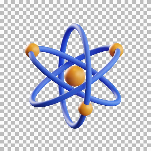 Isoliertes Atom 3D-Symbol