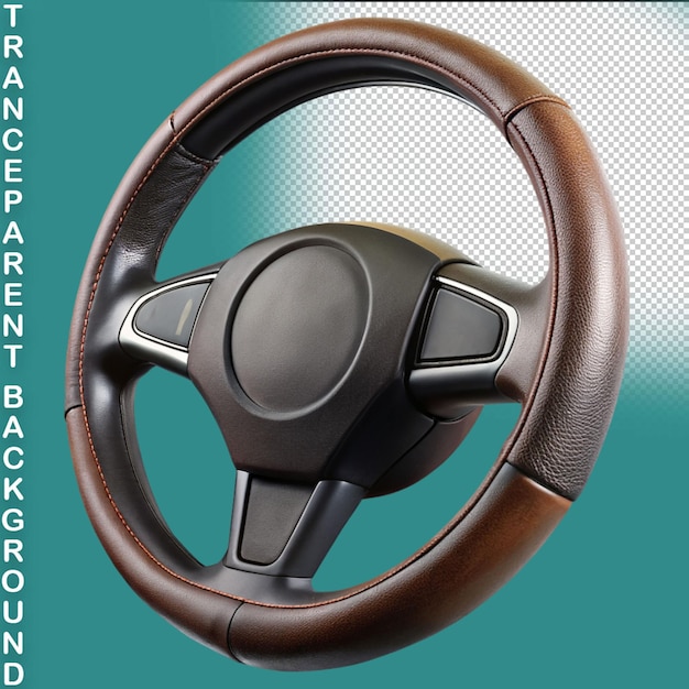 Isoliertes auto-steering-objekt-foto mit durchsichtigem hintergrund