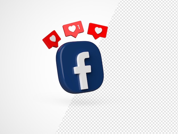 Isoliertes Facebook-Logo-Kamerasymbol mit ähnlichem Benachrichtigungsmodell. 3d redaktionelle Abbildung.