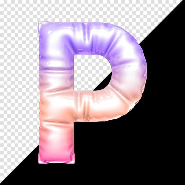 isoliertes realistisches Ballonalphabet-Symbol