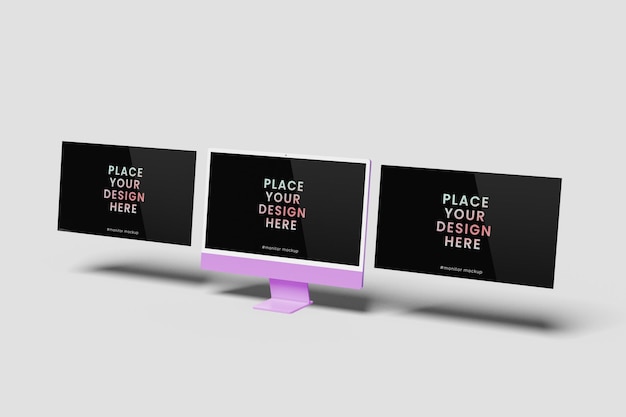 isoliertes responsives Bildschirm-Desktop-Mockup