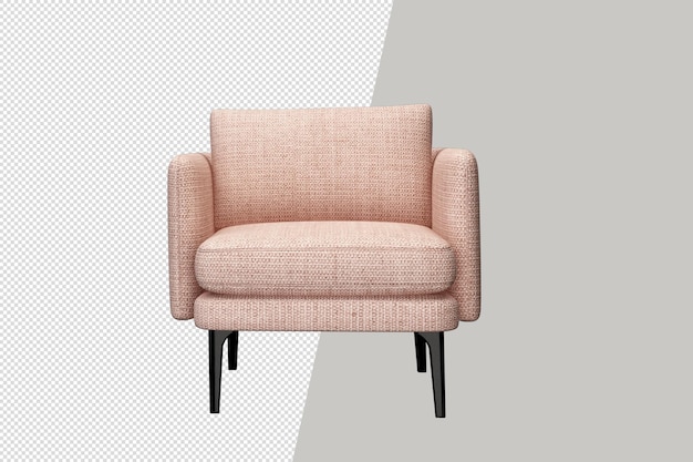 Isoliertes sofa in 3d-rendering