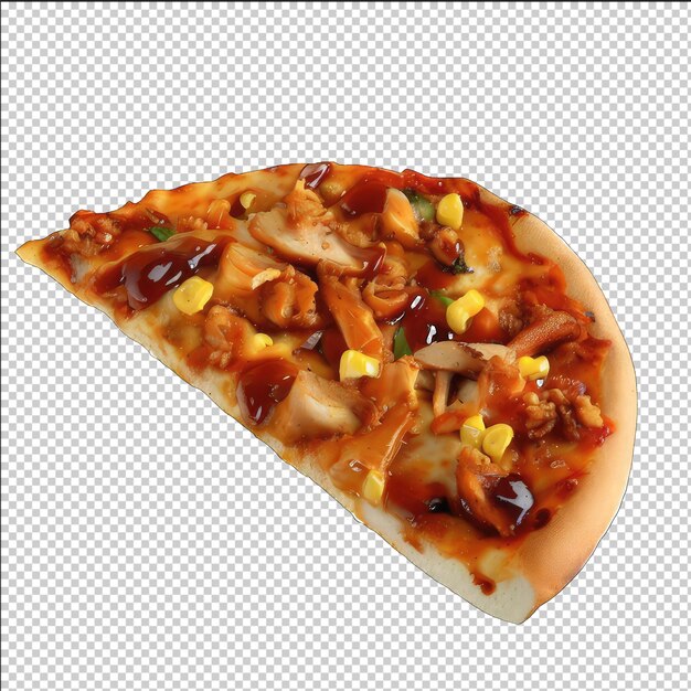 PSD isoliertes stück pizza auf holztisch