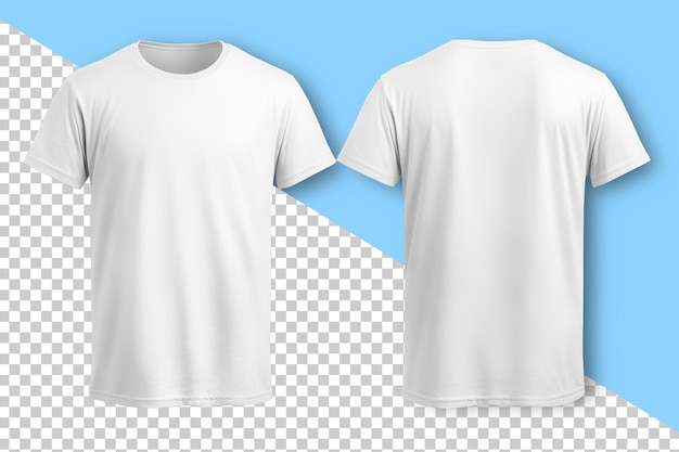 Isoliertes weißes T-Shirt mit Rundhalsausschnitt für Modell