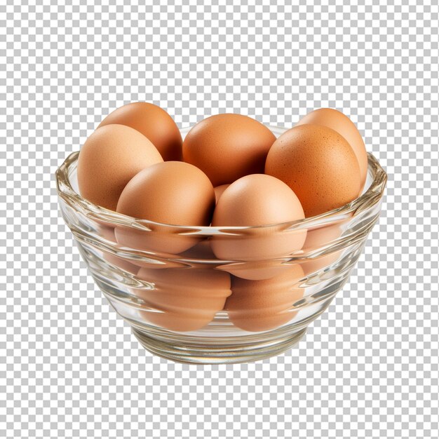 PSD isolou uma cesta de ovos com fundo transparente