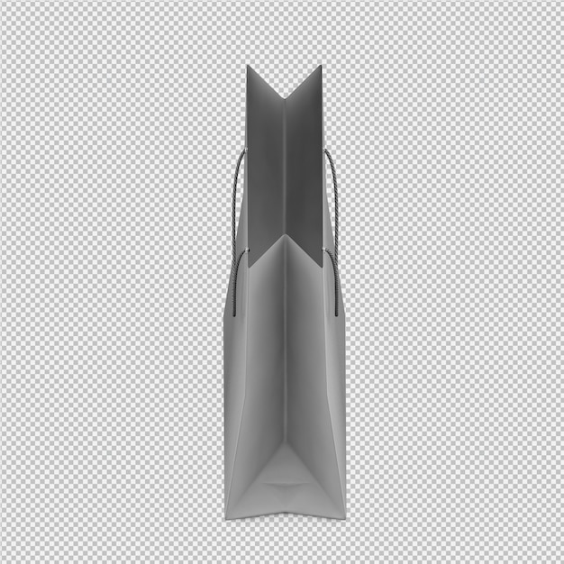 Isometric Bag 3D rendu isolé