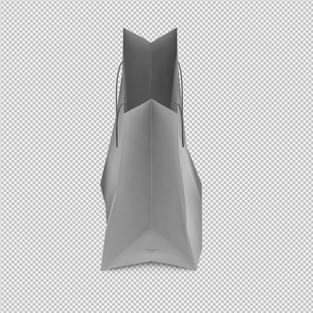 Isometric Bag 3D rendu isolé