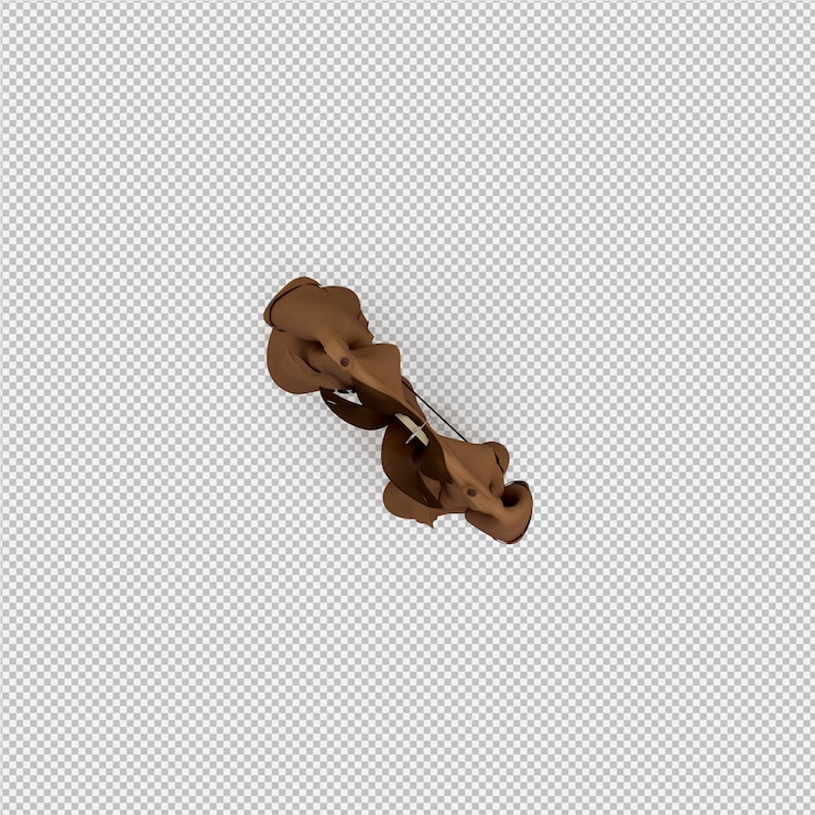 PSD isometric clothing as 3d isolated render