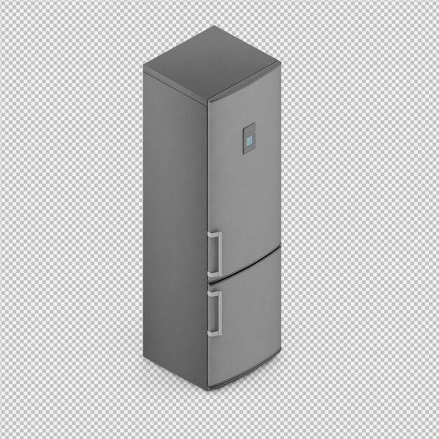 PSD isometric fridge 3d rendu isolé