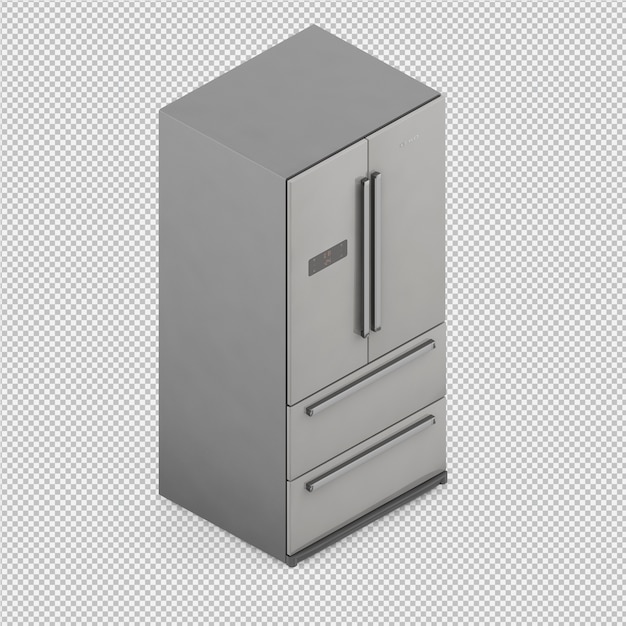 Isometric Fridge 3D rendu isolé